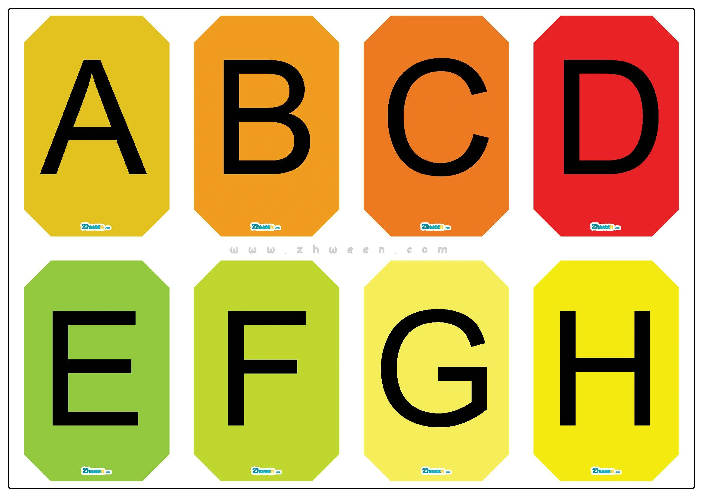 colorful poster English alphabets [English]