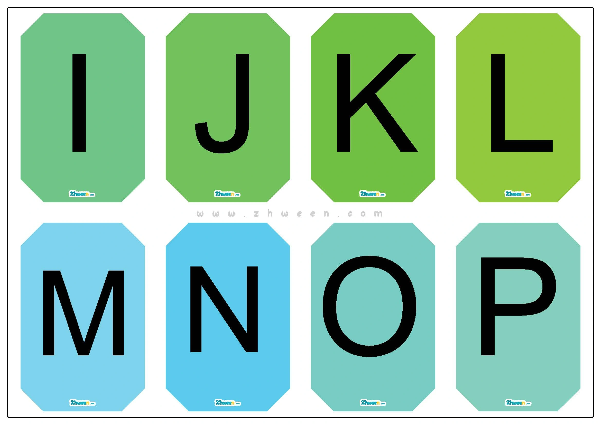 colorful poster English alphabets [English]