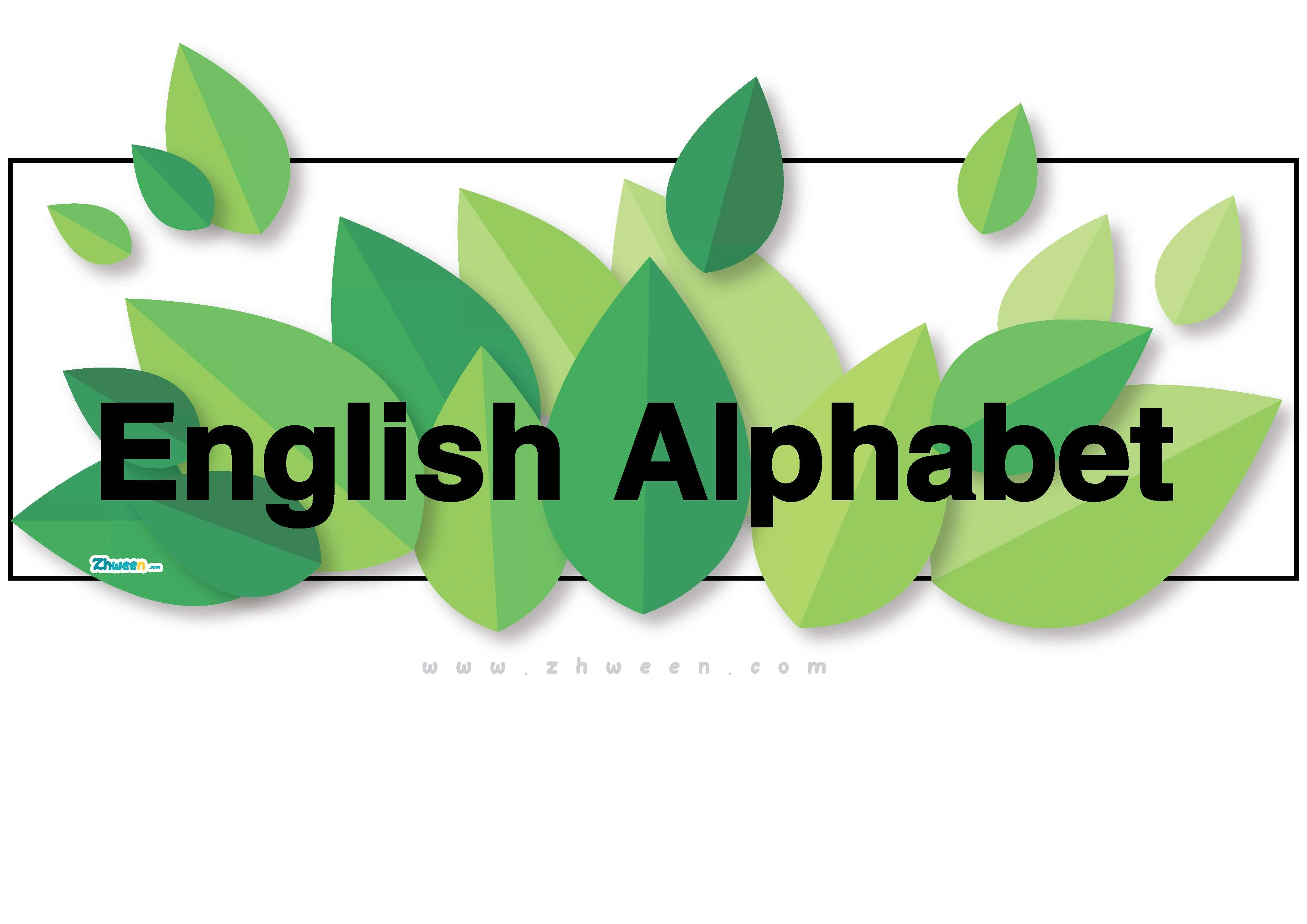 colorful poster English alphabets [English]