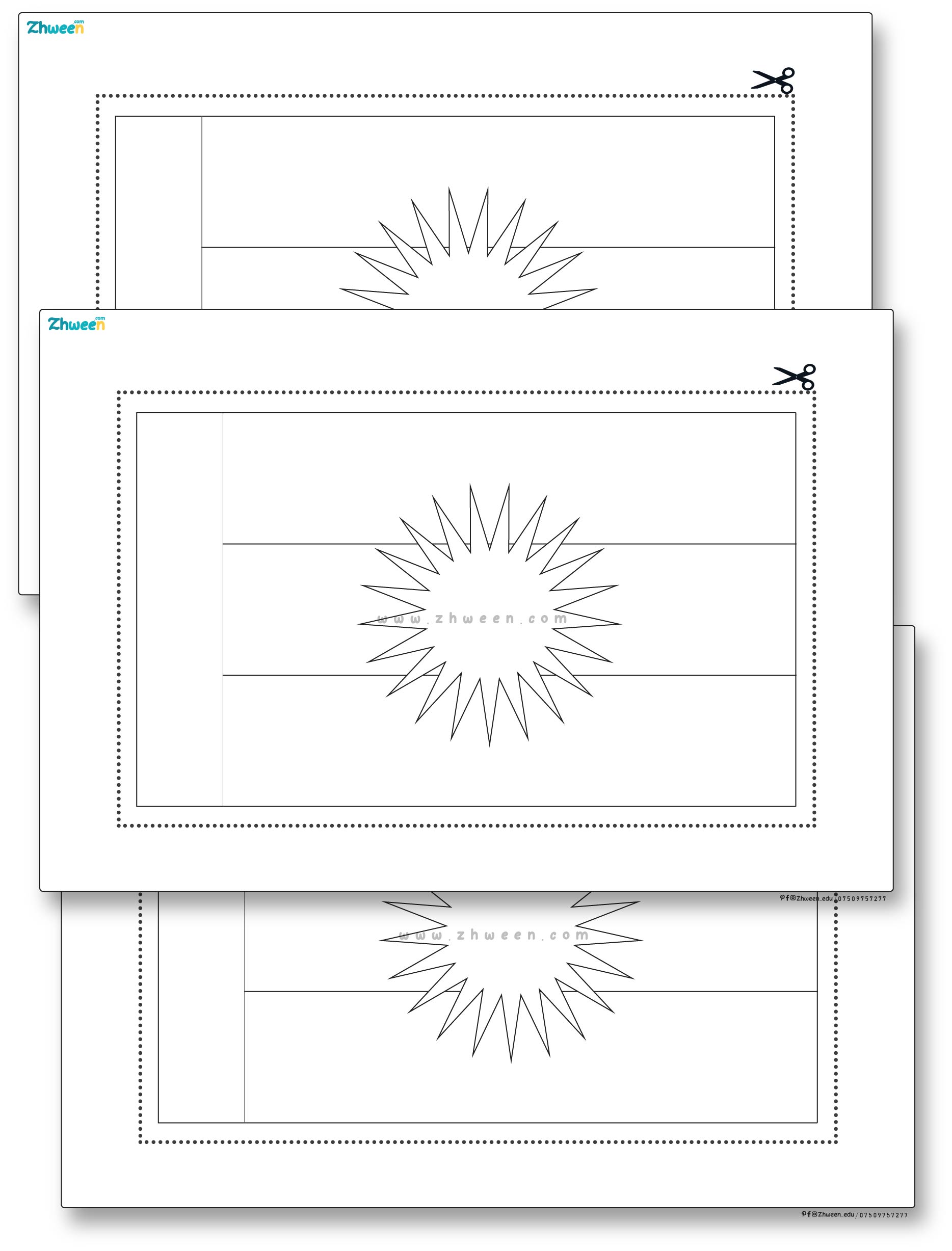Coloring Kurdish Flag