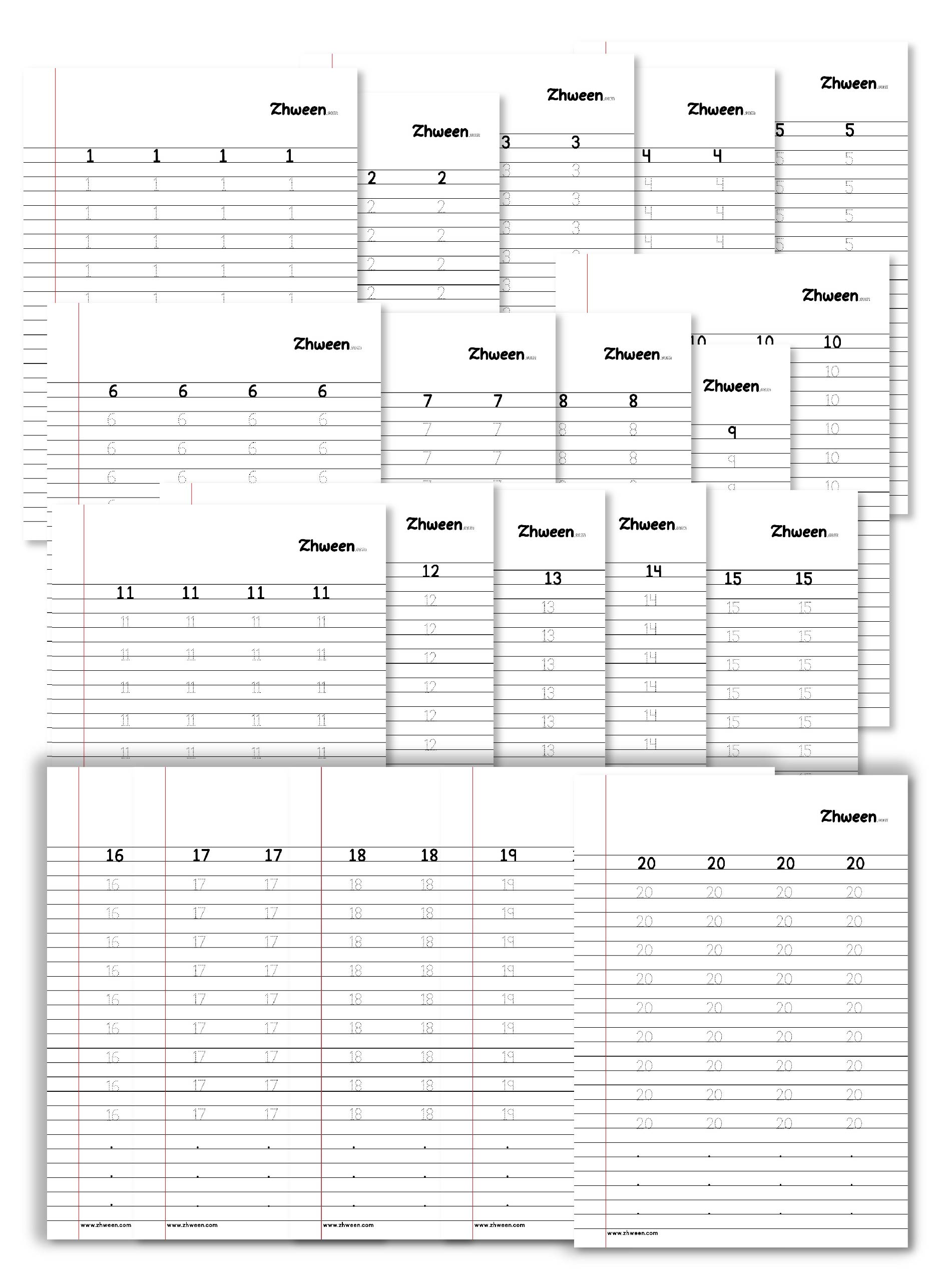 رقم التتبع 1-20 [الإنجليزية]