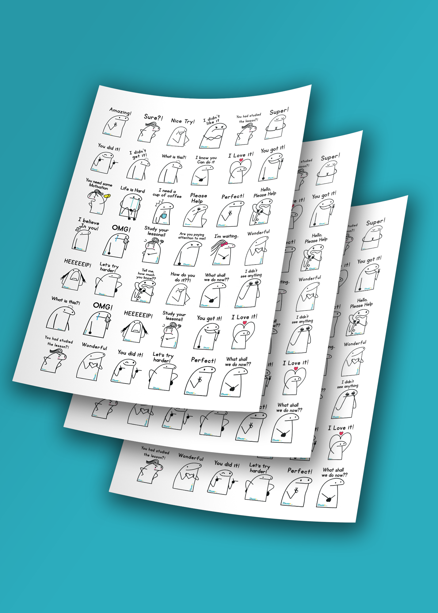White character reward sticker [English]