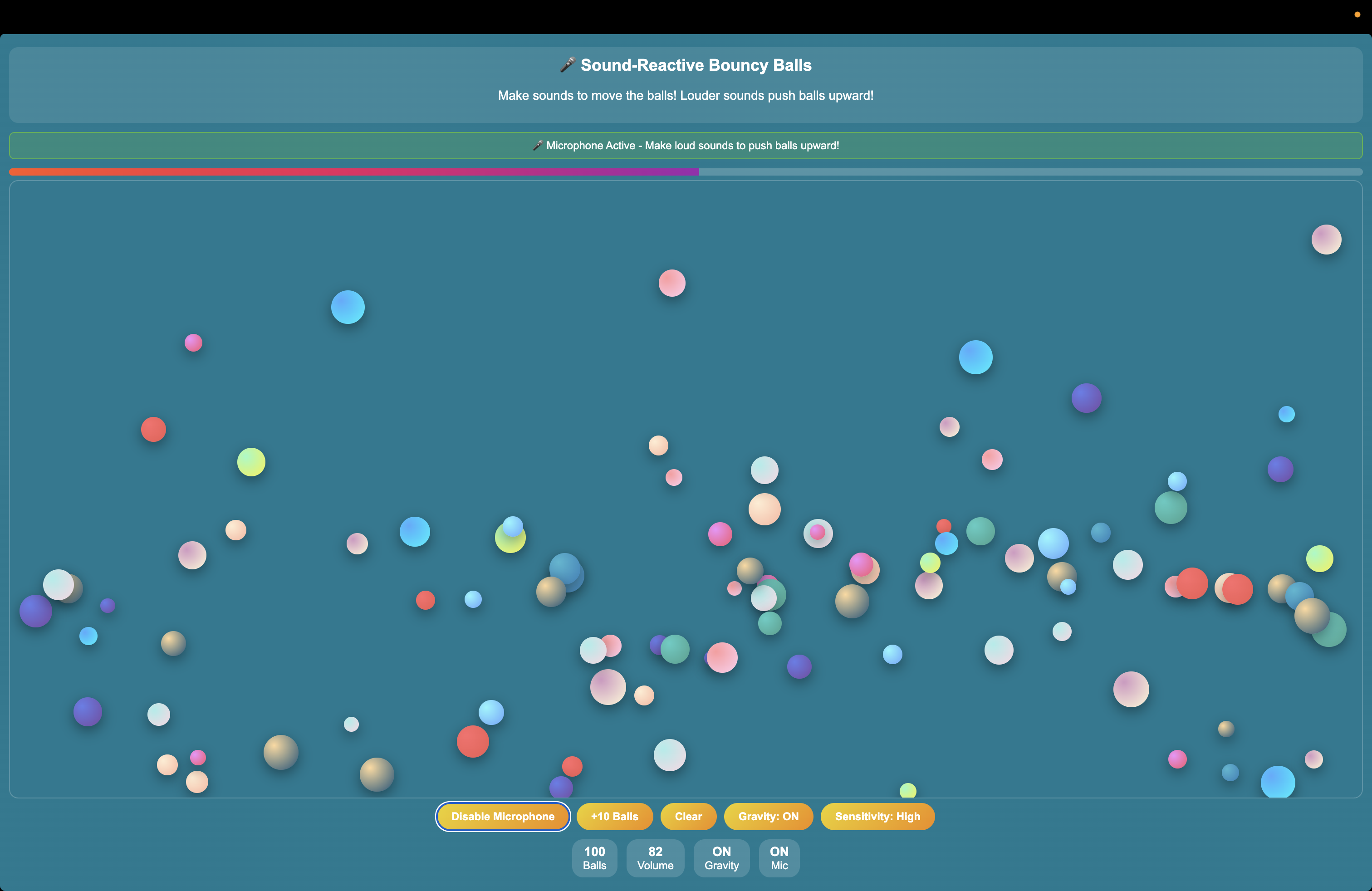 Virtual Bouncy Balls