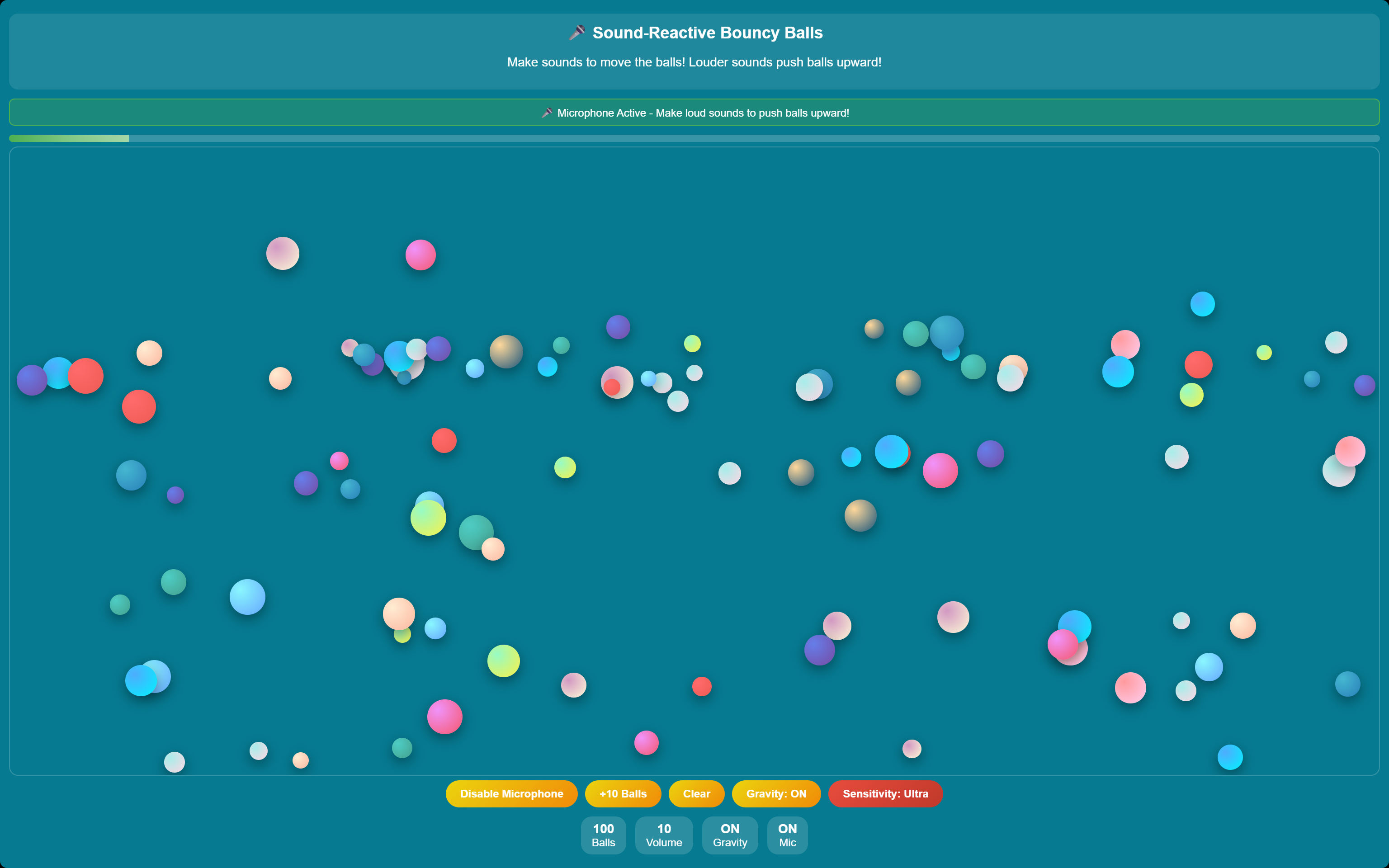 Virtual Bouncy Balls