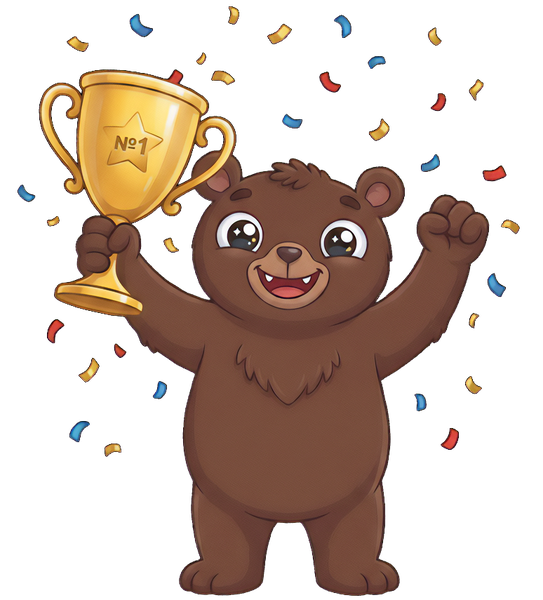 Bear with trophy